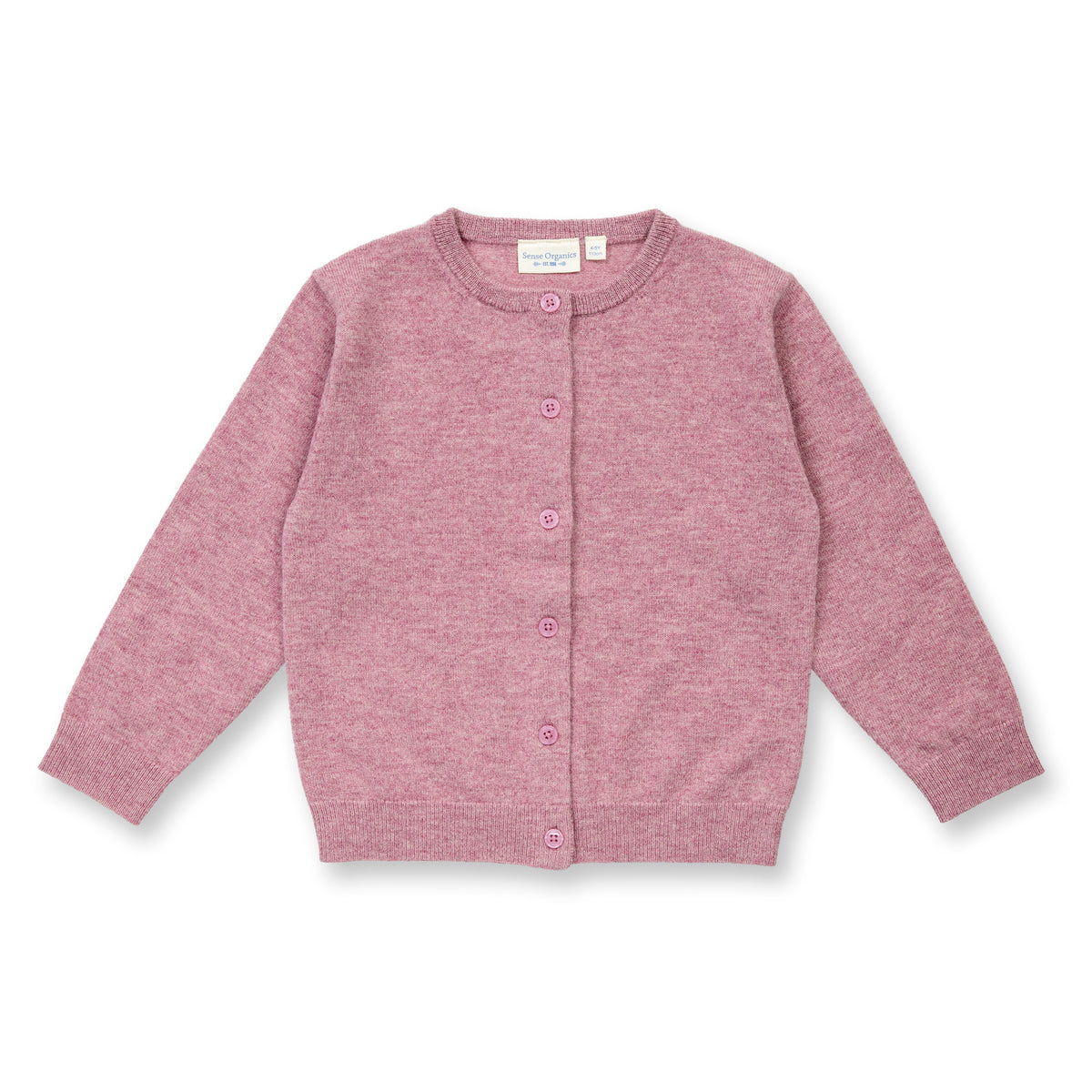 Sense Organics Kinder Cardigan aus Merinowolle in Mauve, Modell VALISSA, GOTS