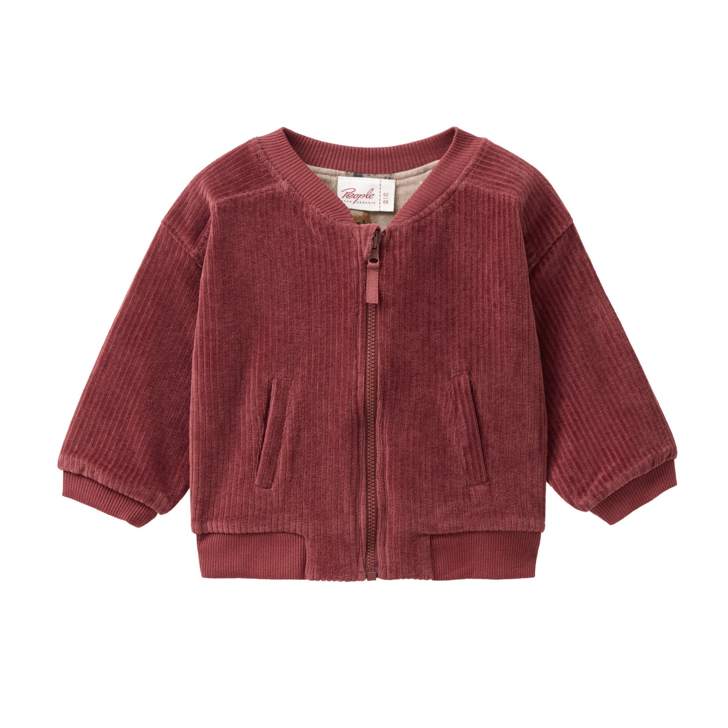 People Wear Organic Nicki-Sweatjacke zum Wenden Rosenholz GOTS