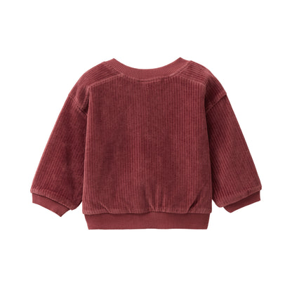 People Wear Organic Nicki-Sweatjacke zum Wenden Rosenholz GOTS