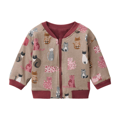 People Wear Organic Nicki-Sweatjacke zum Wenden Rosenholz GOTS