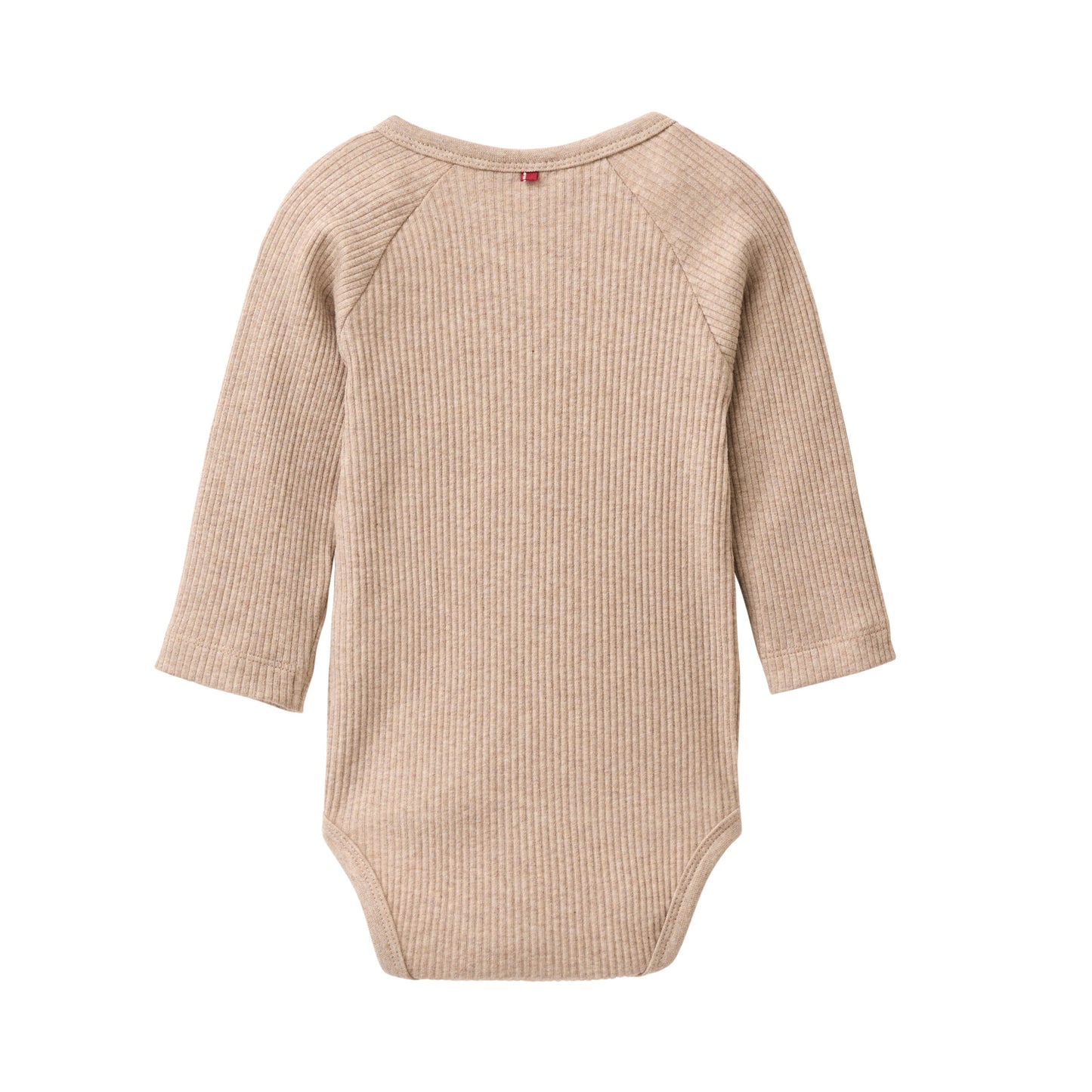 People Wear Organic Langarm-Wickelbody Dunkelsand Mélange GOTS