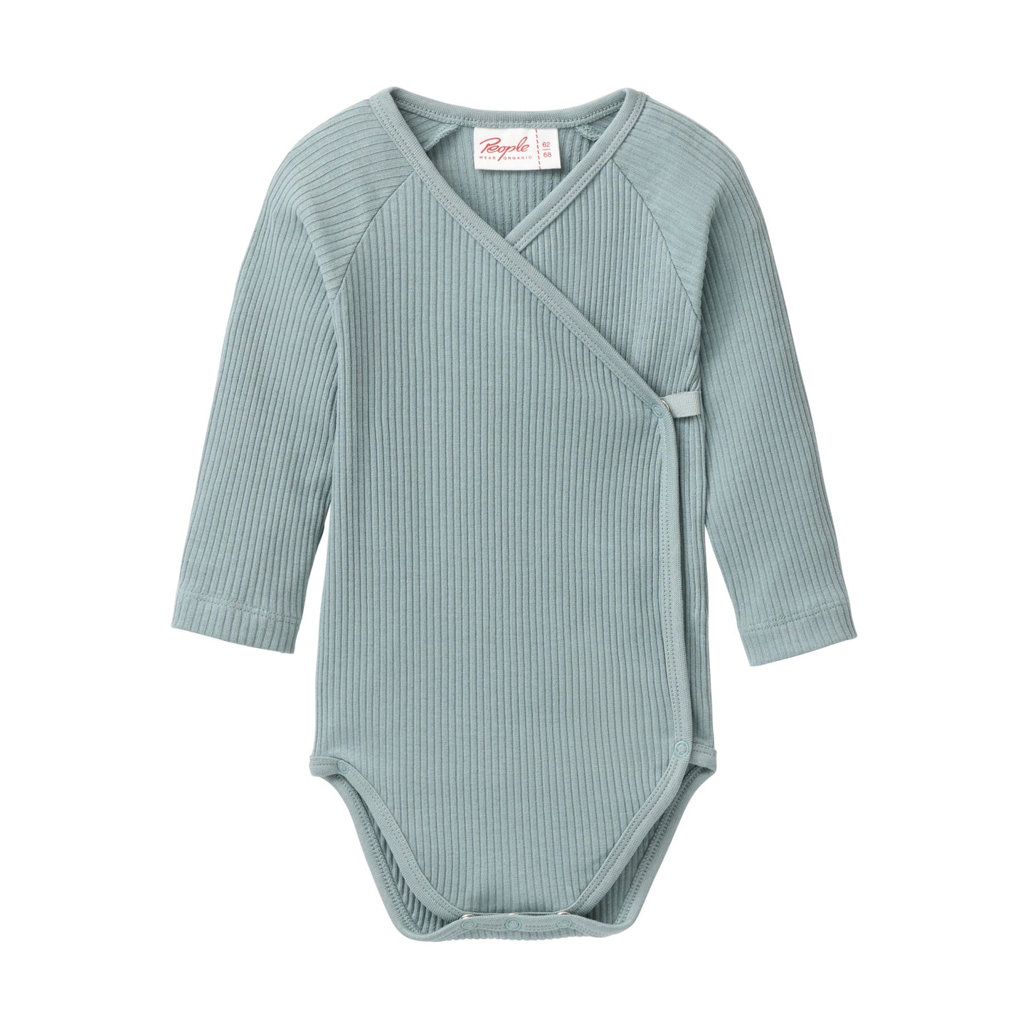 People Wear Organic Langarm-Wickelbody Balsamgrün GOTS