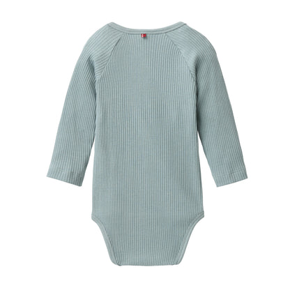 People Wear Organic Langarm-Wickelbody Balsamgrün GOTS
