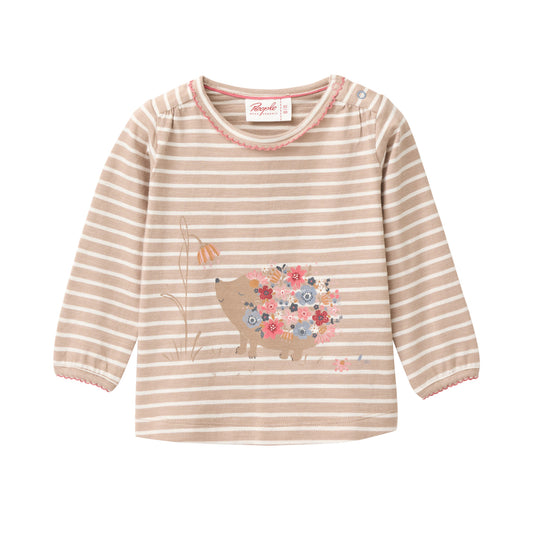 People Wear Organic Langarm-Shirt mit 'Hedgehog'-Print GOTS