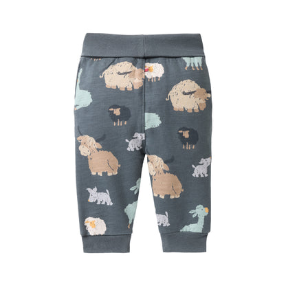 People Wear Organic Sweat-Hose mit 'Fellfreunde'-Print GOTS
