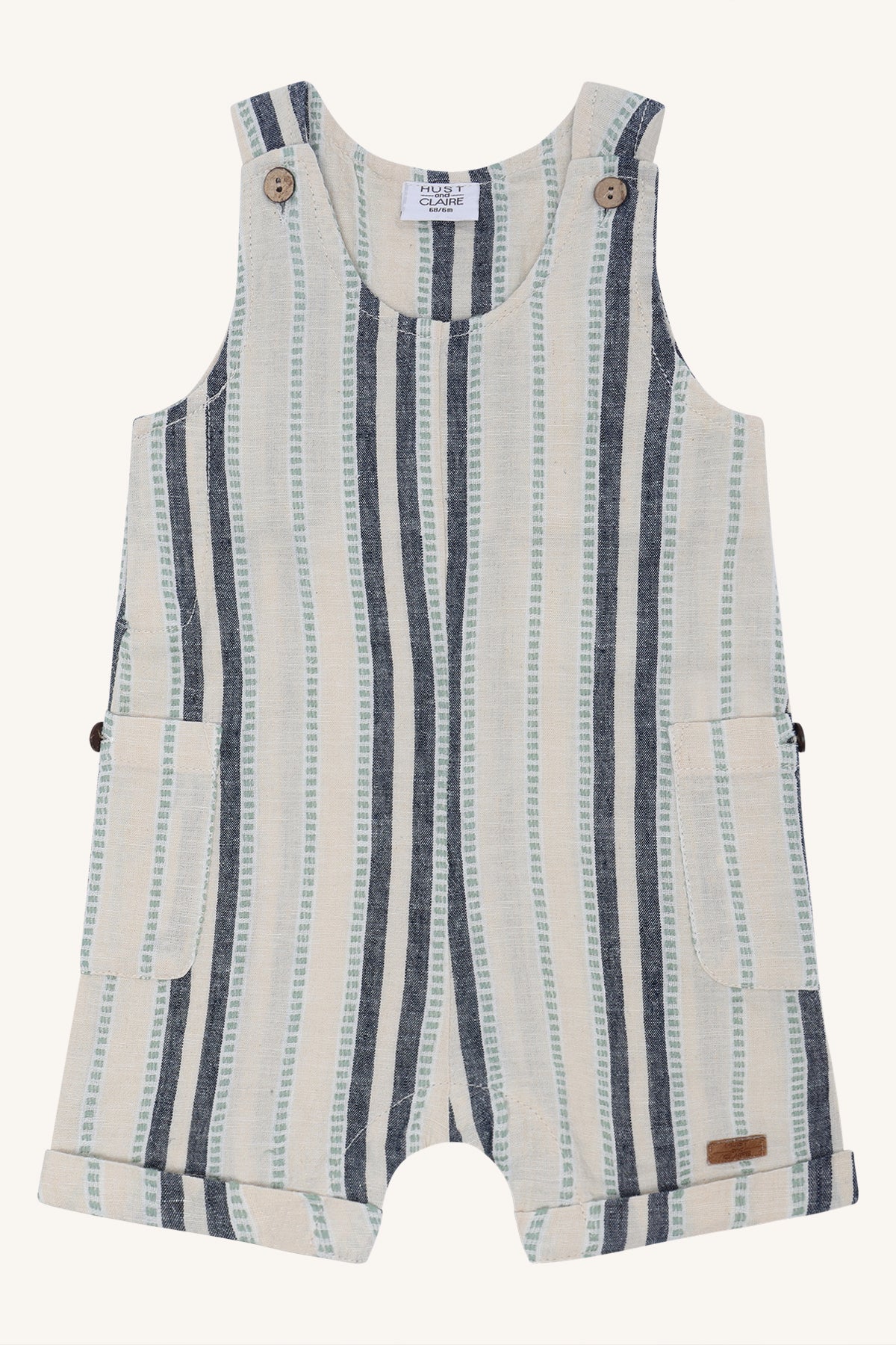 Hust & Claire Kurzoverall 'HCMik Holiday' aus Baumwolle und Leinen