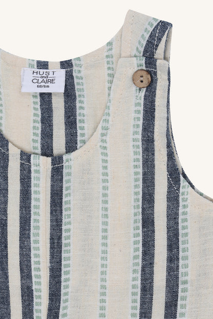 Hust & Claire Kurzoverall 'HCMik Holiday' aus Baumwolle und Leinen