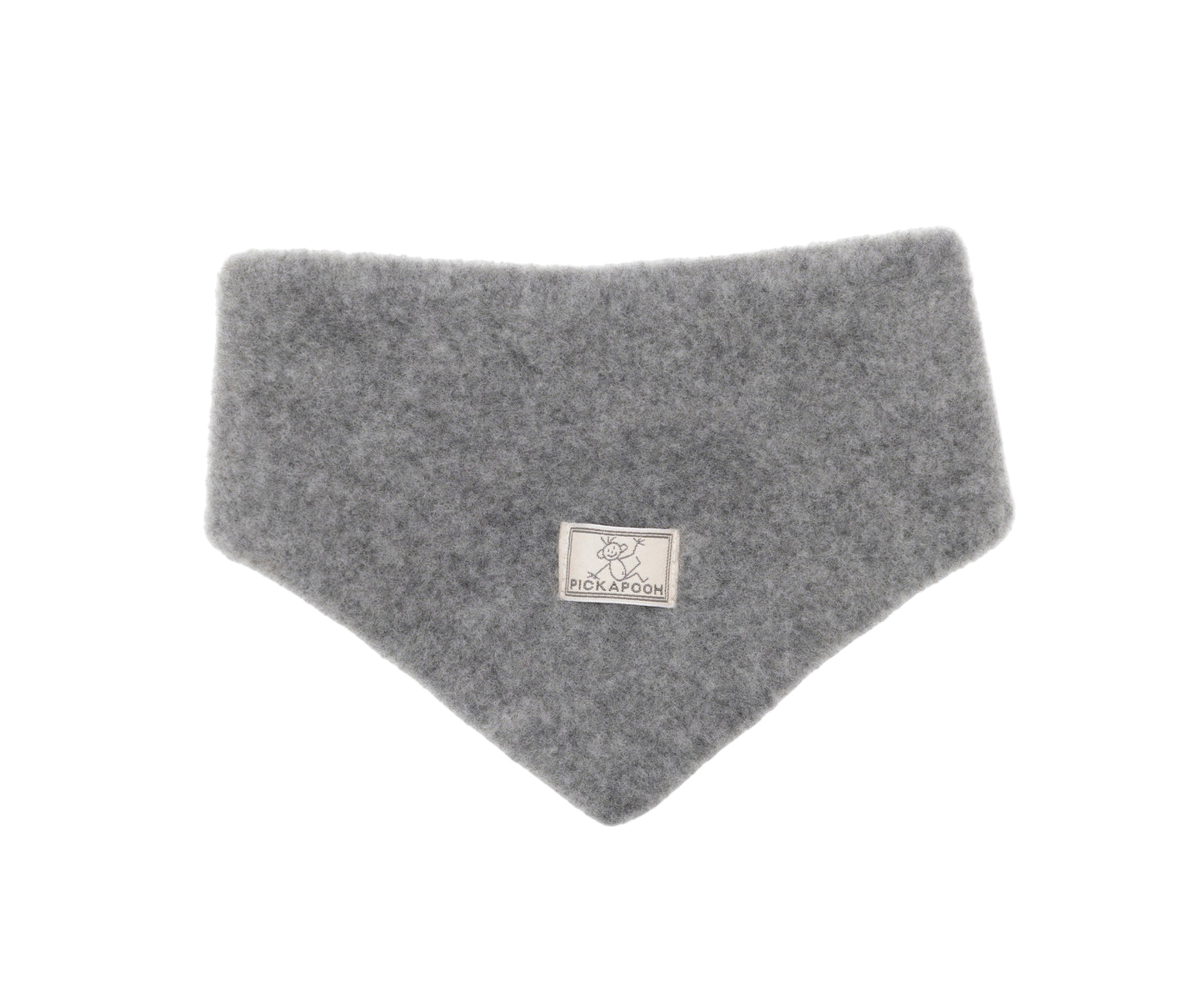 Pickapooh Dreieckstuch aus Wollfleece in grey