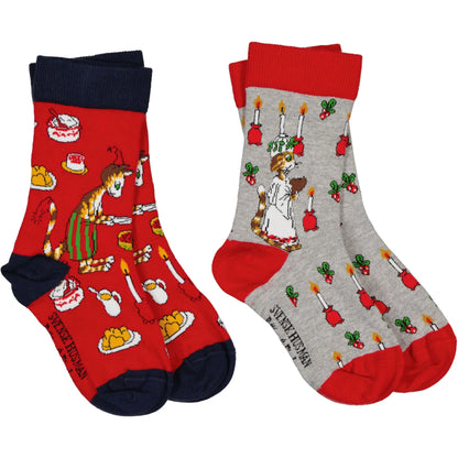 Geggamoja Socken Weihnachten 2er-Pack Pettersson und Findus