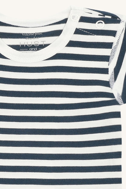 Hust & Claire Body Kurzarm geringelt aus Bambusviskose