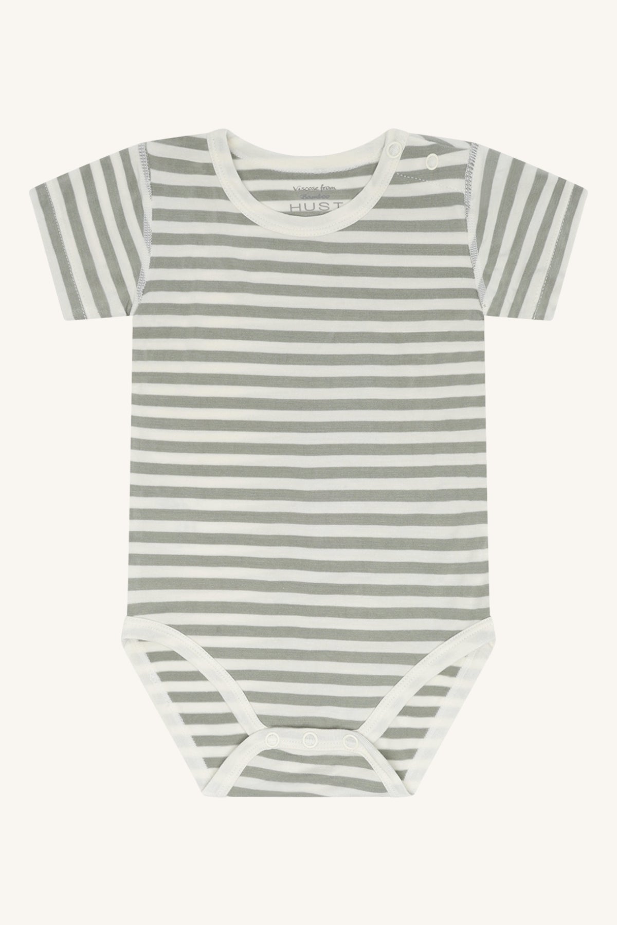 Hust & Claire Body Kurzarm geringelt aus Bambusviskose