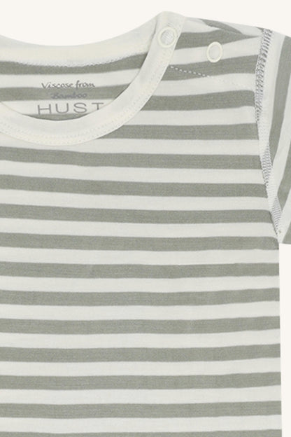 Hust & Claire Body Kurzarm geringelt aus Bambusviskose