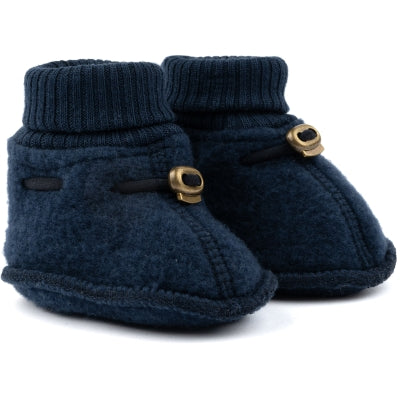 Mikk-line Baby-Schuhe aus Merinowolle in Dunkelblau