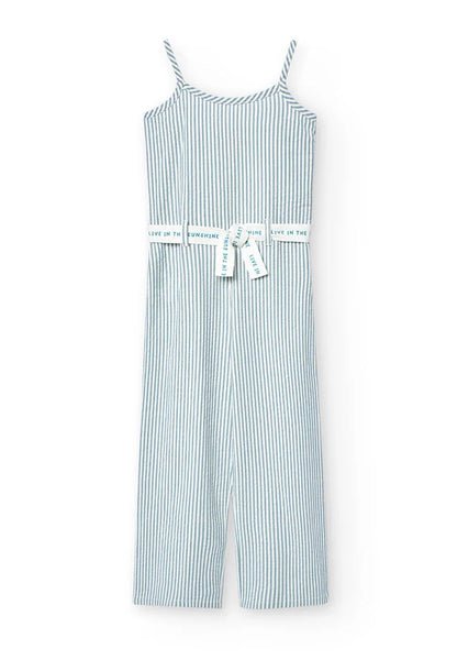Boboli Jumpsuit gestreift mit Gürtel
