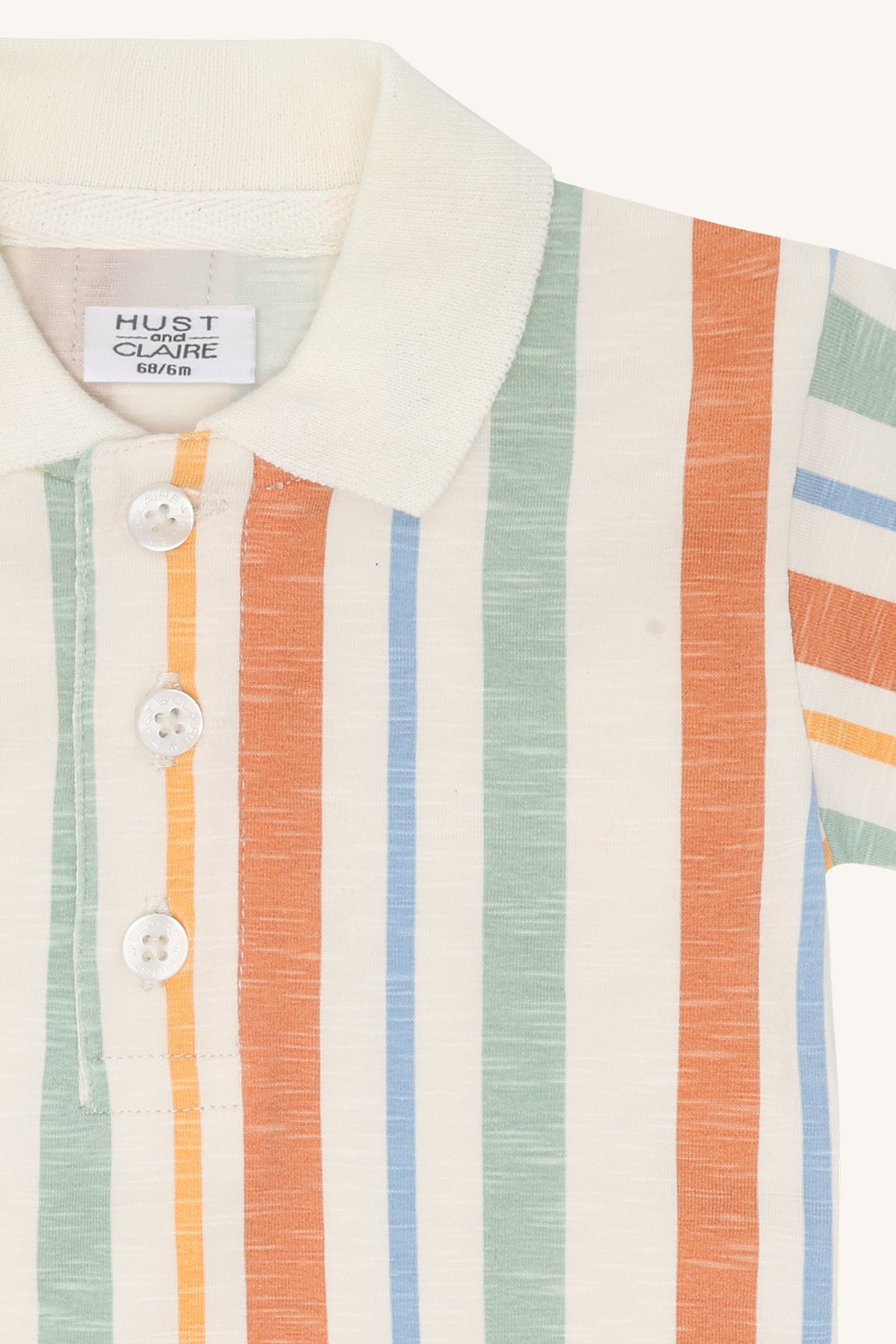 Hust & Claire Polo 'HCAdrian Sunny' mit Streifen GOTS