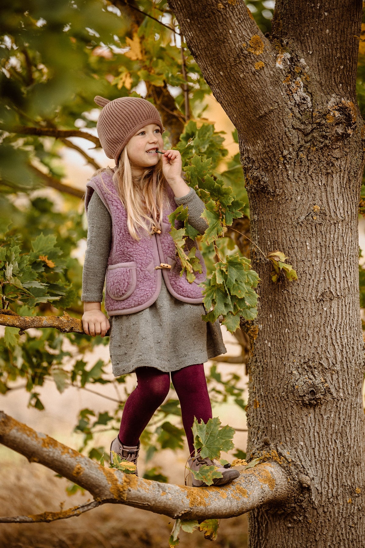 Alwero Weste Alpen aus Bio-Wolle Junior, Lilly