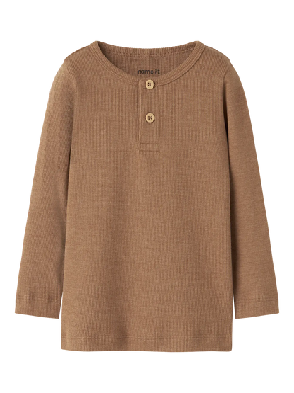 Name it Langarmshirt Basic gerippt