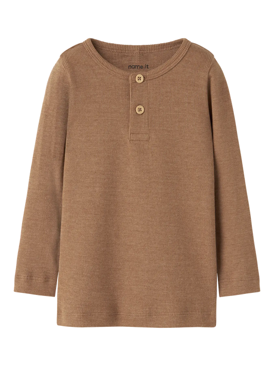 Name it Langarmshirt Basic gerippt