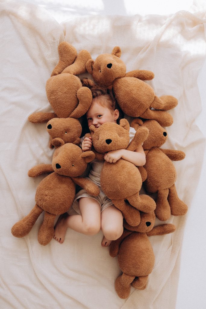 Wooly Organic Teddy Caramel Brown 53cm