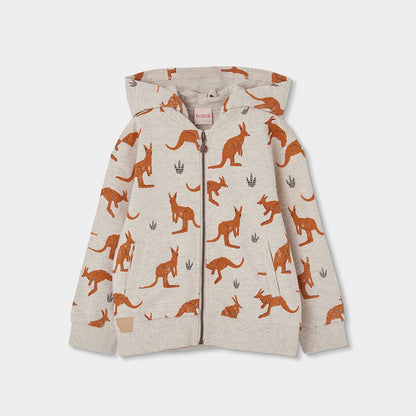 Boboli Sweatjacke mit Känguru-Print