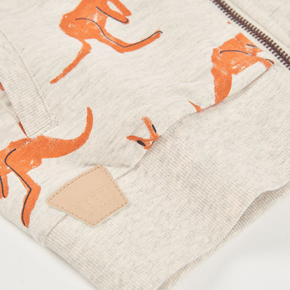 Boboli Sweatjacke mit Känguru-Print