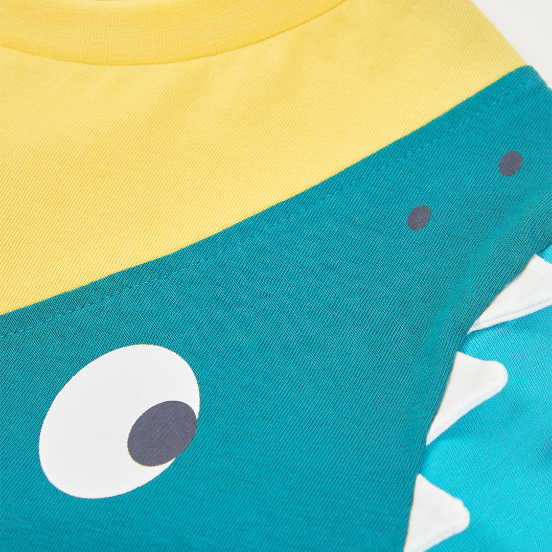 Boboli T-Shirt mit Haifisch-Applikation