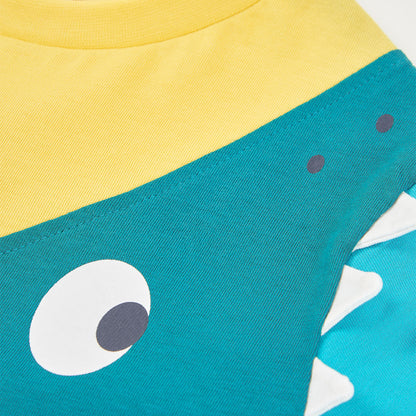 Boboli T-Shirt mit Haifisch-Applikation
