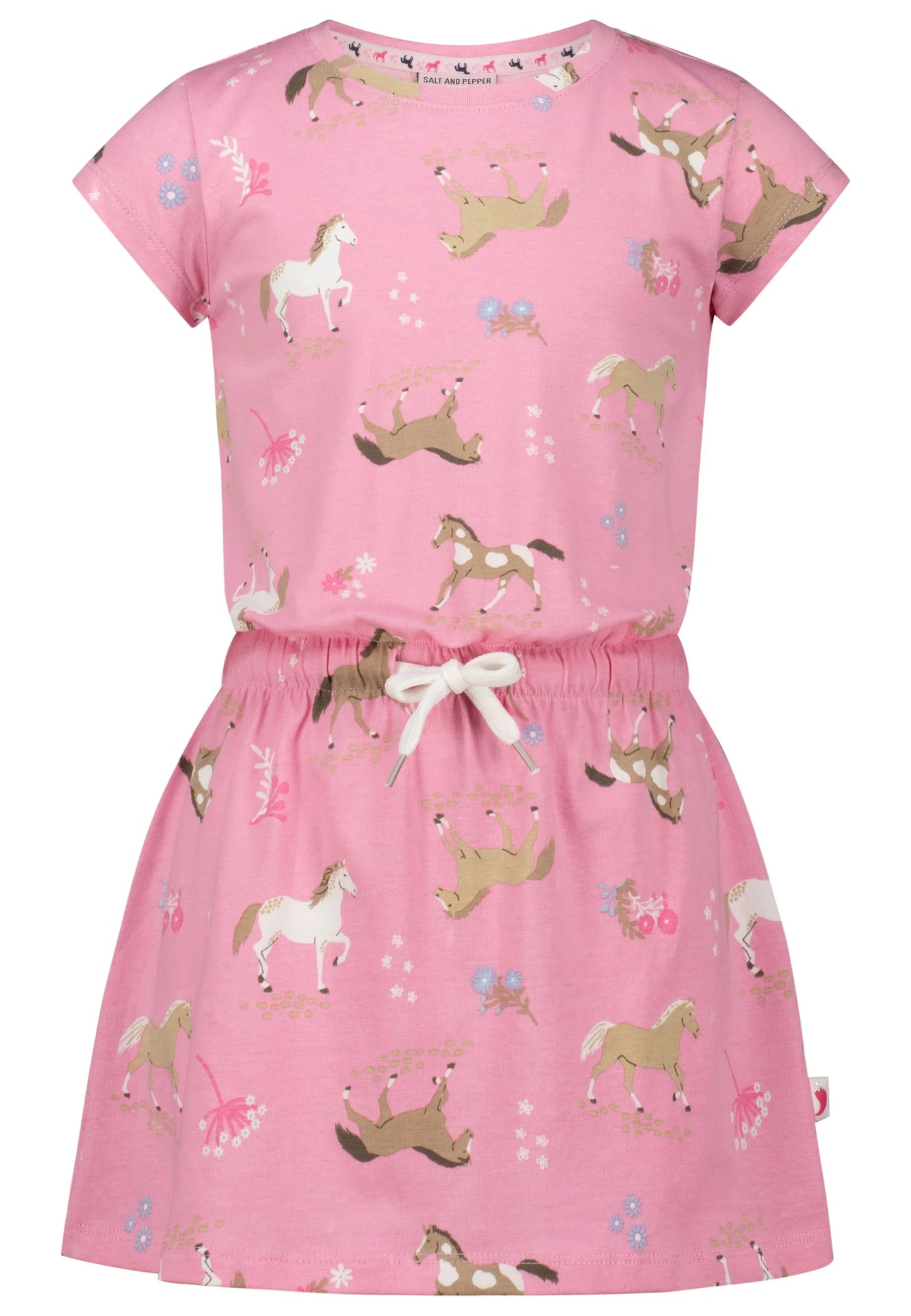 Salt and Pepper Kleid Kurzarm mit Pferde-Alloverdruck