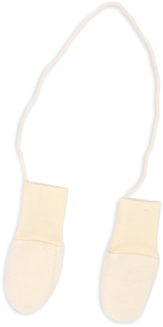 Engel Babyhandschuhe Bio-Merinowolle Fleece natur