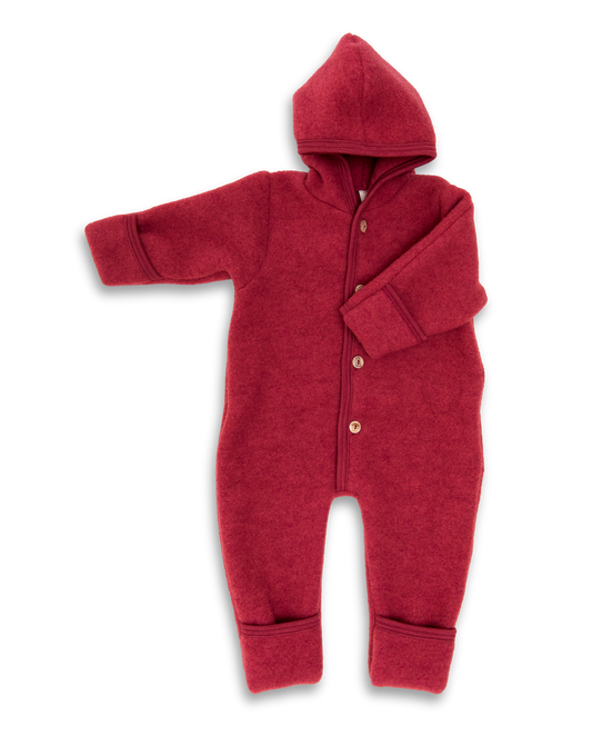 Engel Overall aus Wollfleece mit Kapuze