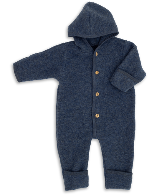 Engel Overall aus Wollfleece mit Kapuze