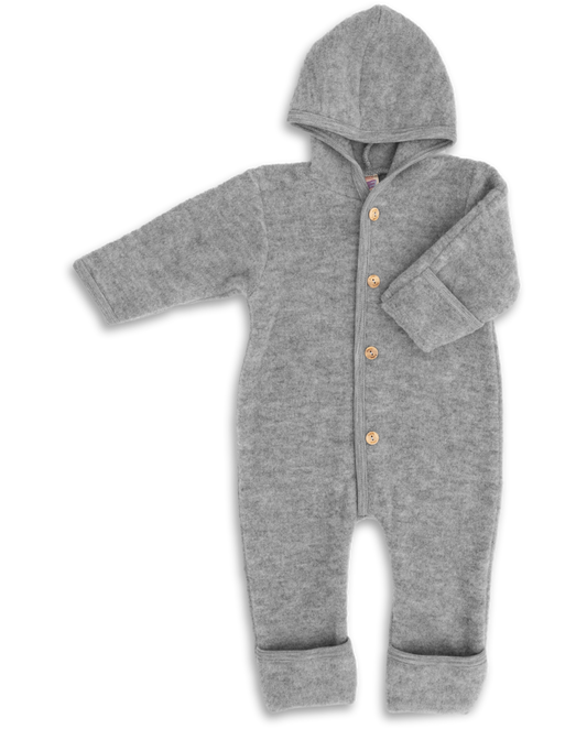 Engel Overall aus Wollfleece mit Kapuze