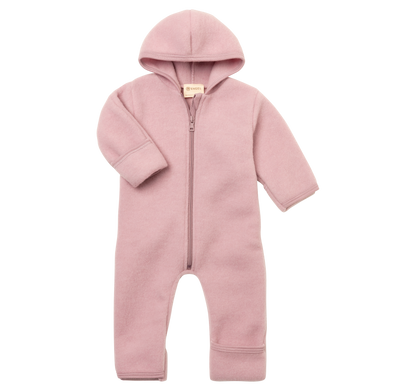 Engel Overall aus Wollfleece mit Kapuze und Reißverschluss