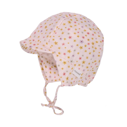 maximo BABY-Schildmütze Musselinstoff, Bindeband, Futter, UV GOTS