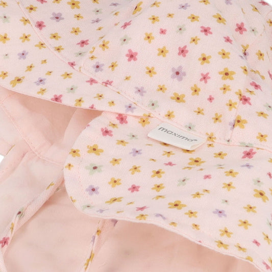 maximo BABY-Schildmütze, Band Musselinstoff, Nackenschutz, Futter, UV GOTS