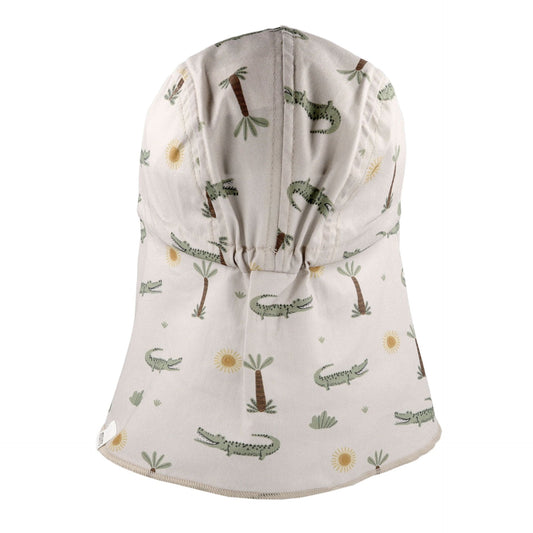 maximo MINI BOY-Schildmütze, Nackenschutz, Bindeband mit Krokodil-Print