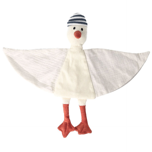 maximo Kuscheltuch Möwe, Cord mit Musselinstoff