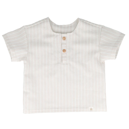 maximo GOTS BABY BOY-Hemd,Leinenoptik kurzer Arm, Knopfpatte