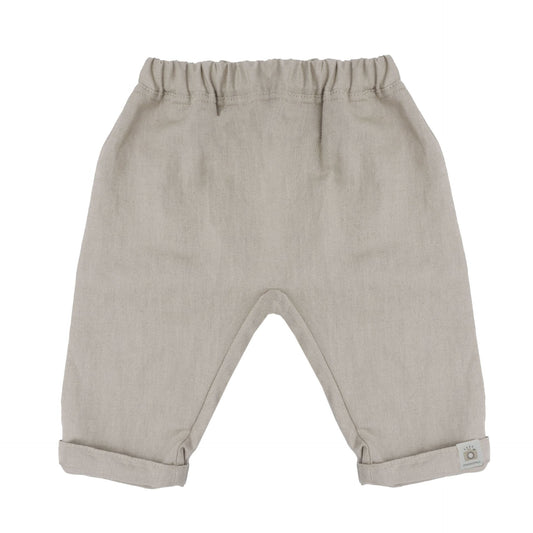 maximo GOTS BABY-Krempelhose, uni Leinenoptik