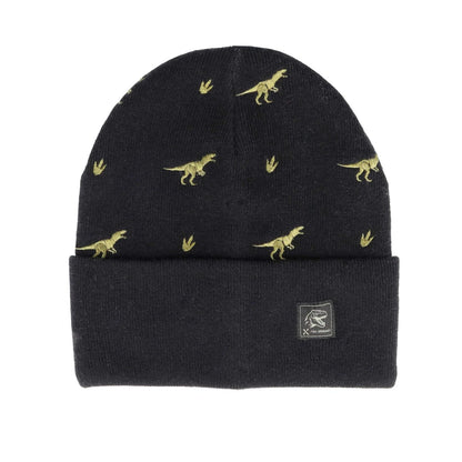 Maximo MINI BOY-Beanie, Umschlag Stickerei Dinos, doppelt