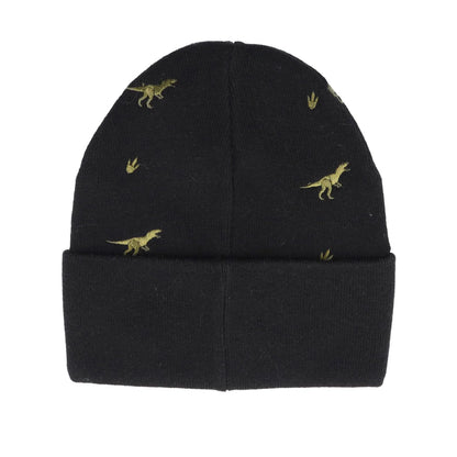 Maximo MINI BOY-Beanie, Umschlag Stickerei Dinos, doppelt