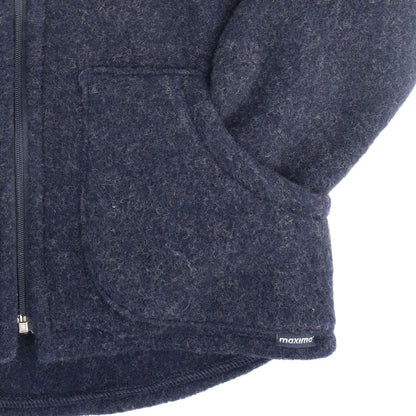 Maximo Jacke Wollfleece Navymeliert GOTS