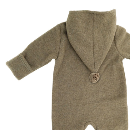 Maximo Baby-Overall aus Merinowolle in khakimeliert GOTS