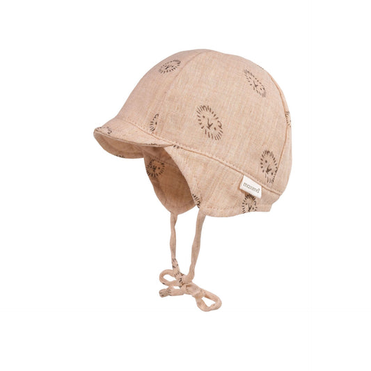 maximo BABY-Schildmütze Musselinstoff, Bindeband, Futter, UV GOTS