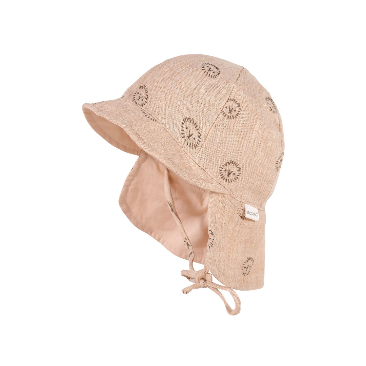 maximo BABY-Schildmütze, Band Musselinstoff, Nackenschutz, Futter, UV, GOTS
