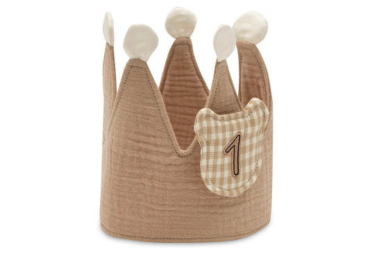Jollein Geburtstagskrone mit Zahlen - Teddy Bear