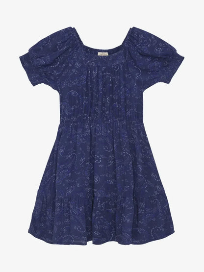 Cremie Kleid Kurzarm mit Paisely-Muster