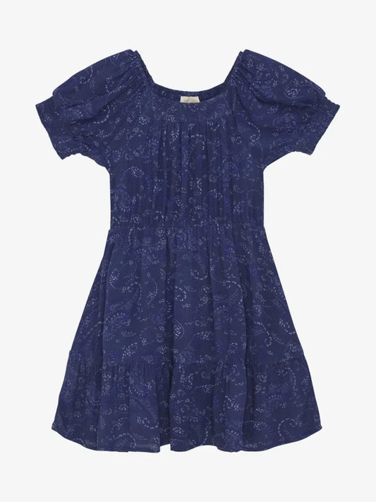 Cremie Kleid Kurzarm mit Paisely-Muster