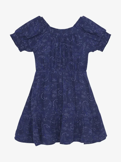 Cremie Kleid Kurzarm mit Paisely-Muster