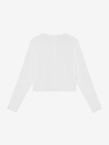 Creamie Pointelle-Strickjacke
